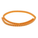 RS PRO Snap-On Cable Marker, Black, Pre-Printed Legend "1", 3.0-3.4 mm Cable Diameter, Orange Marker MB-1 Nylon 6 812-1256