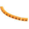 RS PRO Snap-On Cable Marker, Black Legend "8", Orange Polyamide 6, 3mm-3.4mm Cable Diameter, Pre-Printed, Model 812-1271