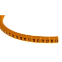 RS PRO Snap-On Cable Marker, Polyamide 6, Orange Marker Colour, Black Legend "D", For 4mm-5mm Cable Diameter 812-1439