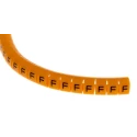 RS PRO Snap-On Cable Marker, Orange, Black, Pre-Printed "F", Fits 4-5 mm Cable Diameter 812-1442