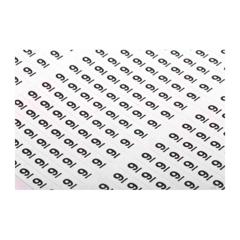 RS PRO Adhesive Cable Marker White Black Legend 0 to 9 33mm x 5.6mm 812-1528