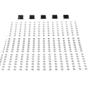 RS PRO Adhesive Cable Marker White Black Legend 0 to 9 33mm x 5.6mm 812-1528