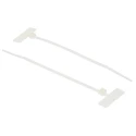 RS PRO Cable Marker, Natural, Pre-printed Blank, 20 mm Cable, Polyamide 66, Flame Retardant, Model 812-1559