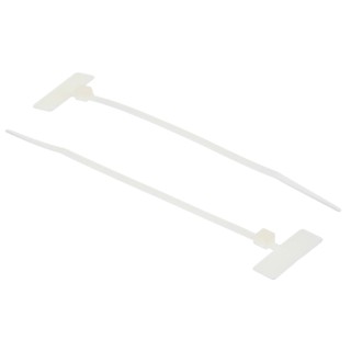 RS PRO Cable Marker, Natural, Pre-printed Blank, 20 mm Cable, Polyamide 66, Flame Retardant, Model 812-1559