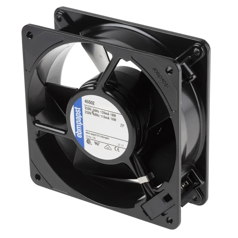 ebm-papst 4000 Z Series AC Axial Fan 230V AC 19W 160 m³/h 119x119x38 mm IP20 