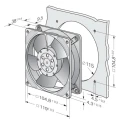 ebm-papst 4000 Z Series AC Axial Fan 230V AC 19W 160 m³/h 119x119x38 mm IP20 