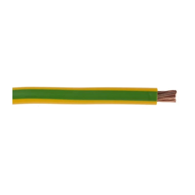 RS PRO H07V-K Series Green Yellow 10 mm² Hook Up Wire 100 m Polyvinyl Chloride 4520005