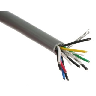 RS PRO Data Cable 5 Pairs 10 Cores 0.2 mm² 100 m Grey Polyvinyl Chloride Sheath 300V 812-4687