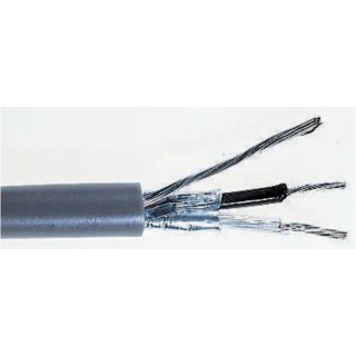 RS PRO Data Cable 1 Pair 2 Cores 0.5 mm² 500 m Grey Polyvinyl Chloride Sheath 300V 812-4772