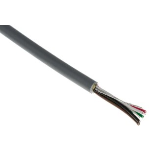 RS PRO Data Cable 5 Cores 0.22 mm² 500 m Grey Sheath Polyvinyl Chloride 812-4779