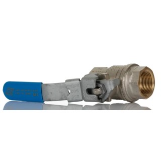RS PRO Brass Threaded 2-Way BSP Ball Valve 14 bar, Steel Handle, 3/4in 812-5185