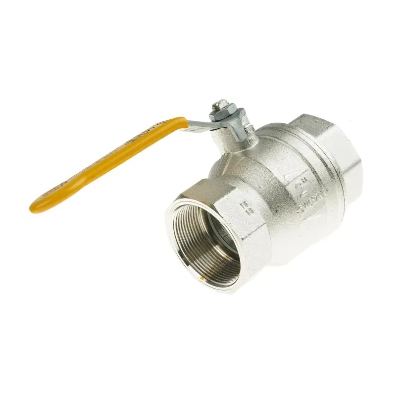 RS PRO Nickel Plated Brass Threaded Ball Valve 2 in BSPT, 40 bar, 30 bar 812-5283