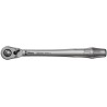 Wera Zyklop 3/8 in Ratchet with Ratchet Handle, Chrome Molybdenum Steel, Chrome Finish, 222mm Overall 05004034001