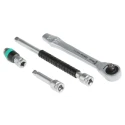 Wera 28-Piece 1/4 Inch Zyklop Socket Set Chrome Molybdenum Steel Square Drive 5 to 13 mm 05004017001