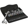 Wera 28-Piece 1/4 in Zyklop Socket Set Chrome Molybdenum Steel Chrome Finish 05004020001