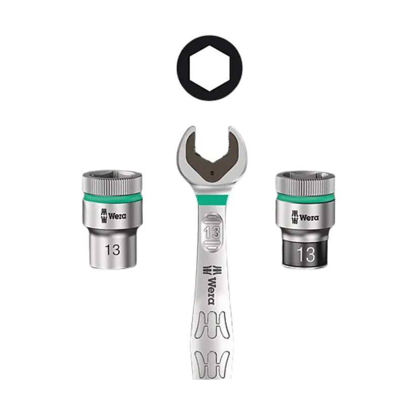 Wera 28-Piece 1/2 in Zyklop Socket Set Chrome Molybdenum Steel Chrome Finish 05004076001
