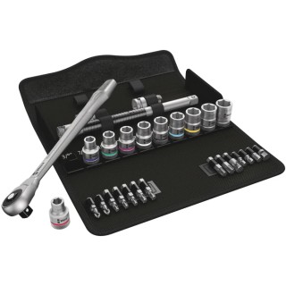 Wera 28-Piece 1/2 in Zyklop Socket Set Chrome Molybdenum Steel Drive Size 1/2 in 05024173001