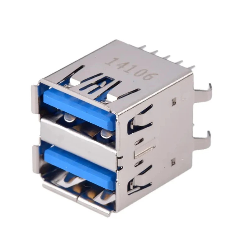 Molex Straight Through Hole Female 2 Port Type USB Type A USB 3.0 Connector 48409-0003