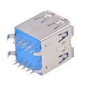 Molex Straight Through Hole Female 2 Port Type USB Type A USB 3.0 Connector 48409-0003