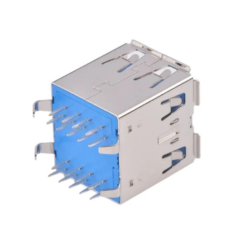Molex Straight Through Hole Female 2 Port Type USB Type A USB 3.0 Connector 48409-0003