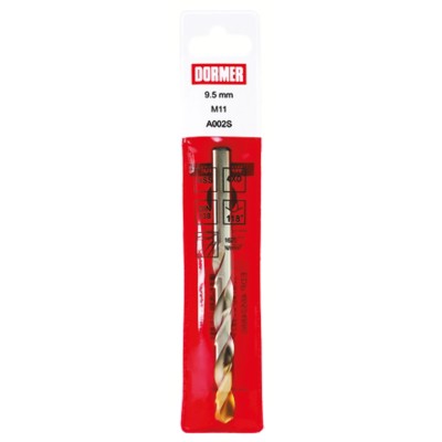 Dormer High Speed Steel Drill Bit 142mm Overall Length, 11.5mm Shank Size, Titanium Nitride Coated, Model A002S11.5