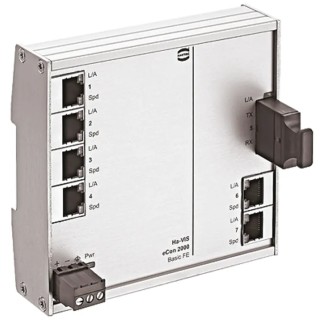 HARTING Unmanaged 6 Port Ethernet Switch Ha-VIS eCon 2000 Series 120mm x 113.5mm x 27.3mm 24020061110