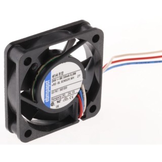 ebm-papst 400 F Series 24V DC Axial Fan 40 mm Sleeve Bearing Backward Curve 800mW 5400rpm 414F/2