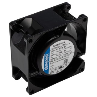 ebm-papst 8000 A Series AC Ball and Sleeve Bearing Axial Fan 230V AC, 9W Power, 29 m³/h Air Flow, IP65, 80 mm Frame Size