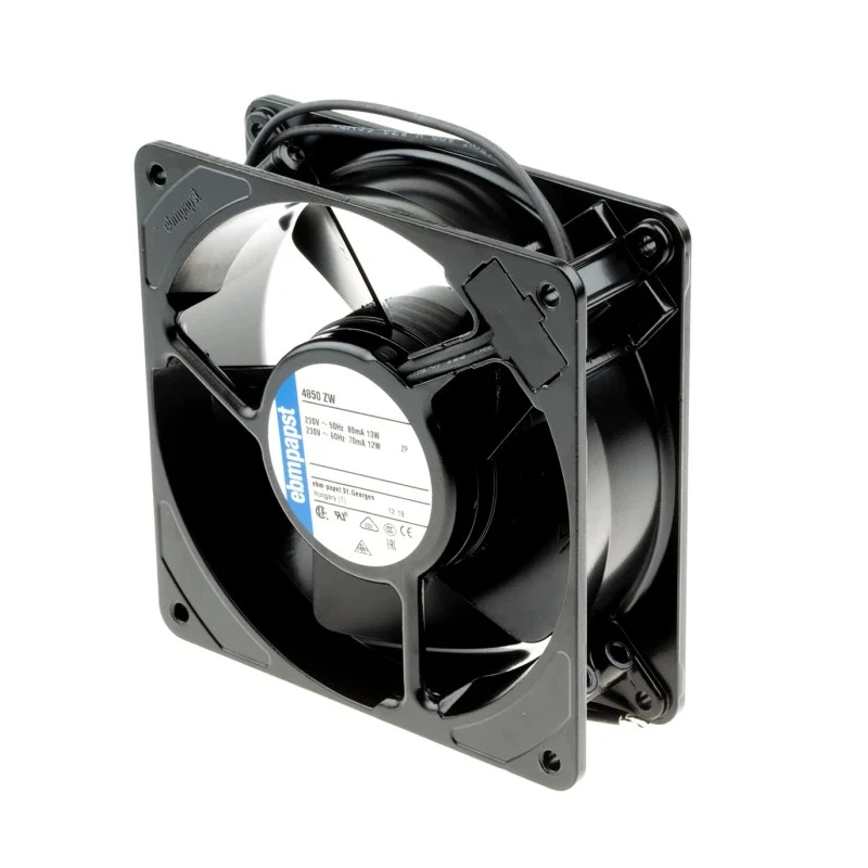 ebm-papst 4000 Z Series Compact AC Axial Fan 230V AC, 98 m³/h Air Flow, 13W Power, IP20, 119 x 119 x 38 mm, Sleeve Bearing 