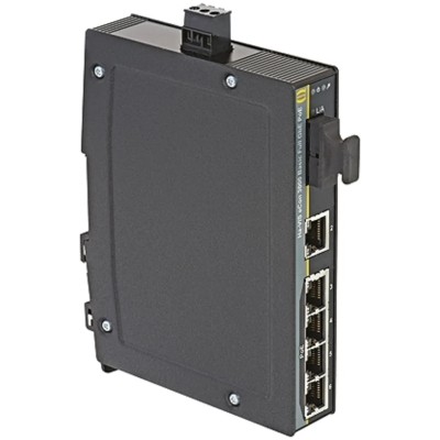HARTING Unmanaged 6 Port Full Gigabit Ethernet Switch 24/48 V DC 142x25x107.5 mm 24034051100