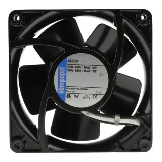 ebm-papst 4000 N Series AC Ball and Sleeve Bearing Axial Fan, 230V AC, 19.5W, 146 m³/h, IP20, 119mm Size, 2950 RPM