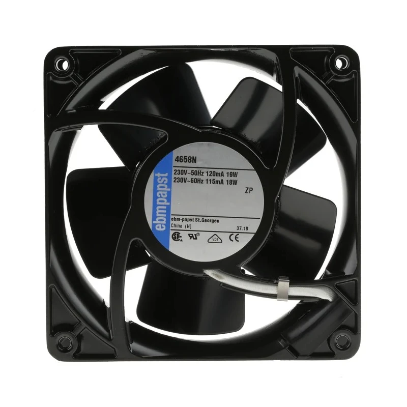 ebm-papst 4000 N Series AC Ball and Sleeve Bearing Axial Fan, 230V AC, 19.5W, 146 m³/h, IP20, 119mm Size, 2950 RPM 