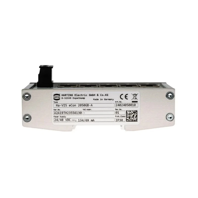 HARTING Unmanaged 5 Port Ethernet Switch Full Gigabit 24V-48VDC 60mm x 113.5mm x 27.3mm 24024050010