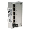 HARTING Unmanaged 5 Port Ethernet Switch Full Gigabit 24V-48VDC 60mm x 113.5mm x 27.3mm 24024050010