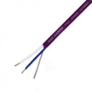 Van Damme classic 1 pair Screened Audio Cable, 100 m Length, Stranded Bare Copper Conductor, PVC Jacket, Maximum 268-015-070