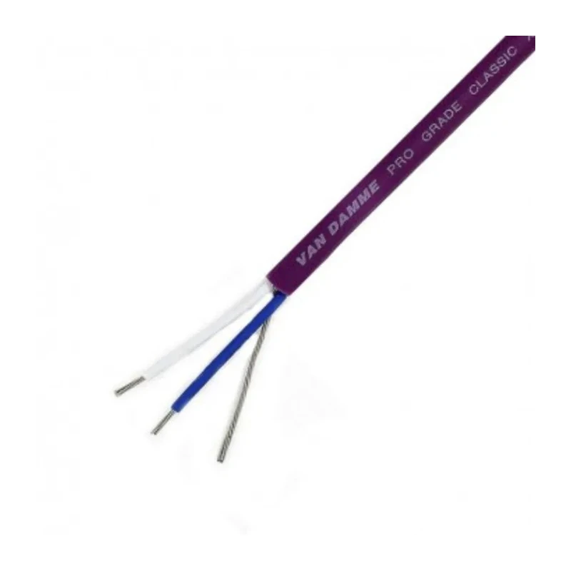 Van Damme classic 1 pair Screened Audio Cable, 100 m Length, Stranded Bare Copper Conductor, PVC Jacket, Maximum 268-015-070