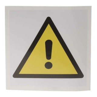 RS PRO Hazard Warning Sign Vinyl Self-Adhesive Label 100mm x 100mm ISO 7010 813-4435