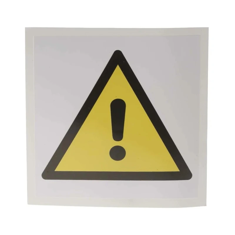 RS PRO Hazard Warning Sign Vinyl Self-Adhesive Label 100mm x 100mm ISO 7010 813-4435