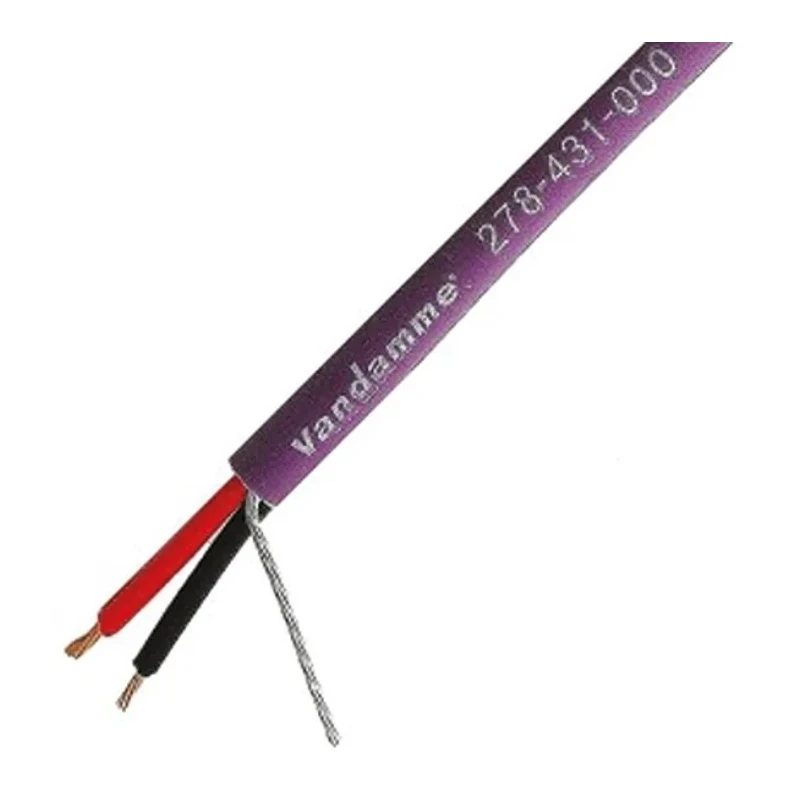 Van Damme Audio Cable 4.5 mm Outside Diameter 100 m Length Purple Thermoplastic Polymer Jacket 278-431-070