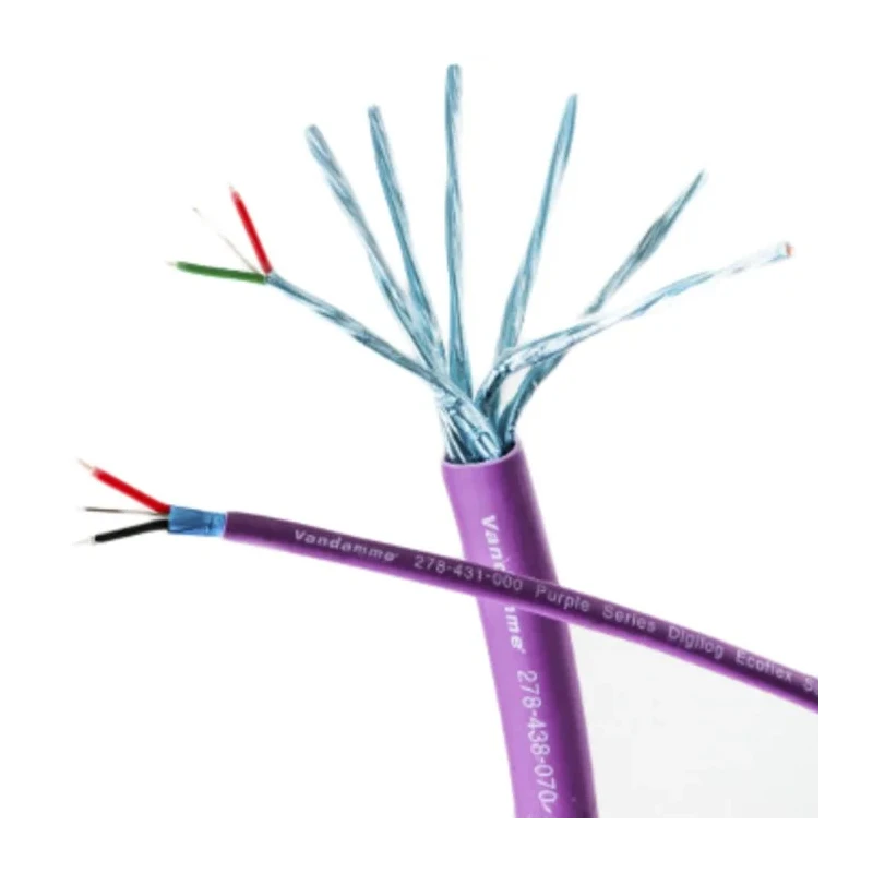Van Damme Audio Cable 4.5 mm Outside Diameter 100 m Length Purple Thermoplastic Polymer Jacket 278-431-070