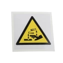 RS PRO Hazard Warning Self-Adhesive Vinyl Label Corrosive 100mm x 100mm 813-4439