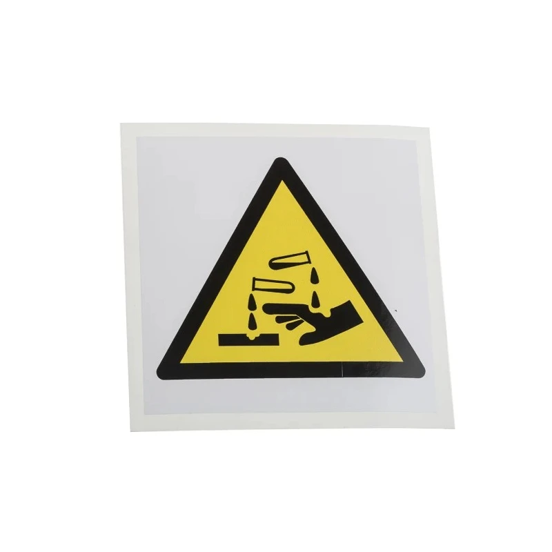 RS PRO Hazard Warning Self-Adhesive Vinyl Label Corrosive 100mm x 100mm 813-4439