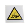 RS PRO Hazard Warning Self-Adhesive Vinyl Label Corrosive 100mm x 100mm 813-4439
