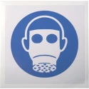 RS PRO Vinyl Mandatory Sign Respiratory Protection 100mm x 100mm ISO 7010 Self-Adhesive 813-4482