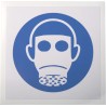RS PRO Vinyl Mandatory Sign Respiratory Protection 100mm x 100mm ISO 7010 Self-Adhesive 813-4482