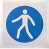 RS PRO Vinyl Mandatory Sign Walkway Sign 100mm x 100mm ISO 7010 Self-Adhesive 813-4491