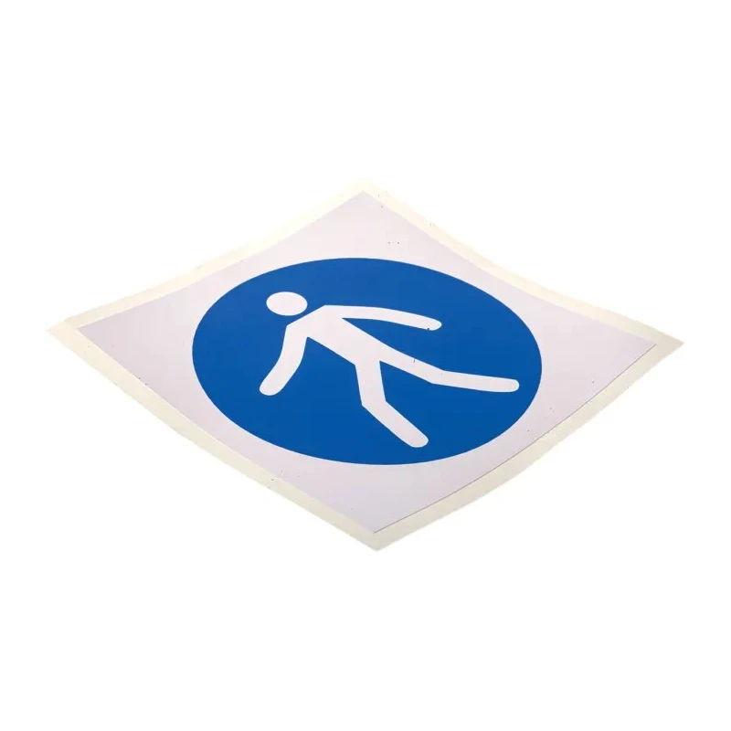 RS PRO Vinyl Mandatory Sign Walkway Sign 100mm x 100mm ISO 7010 Self-Adhesive 813-4491