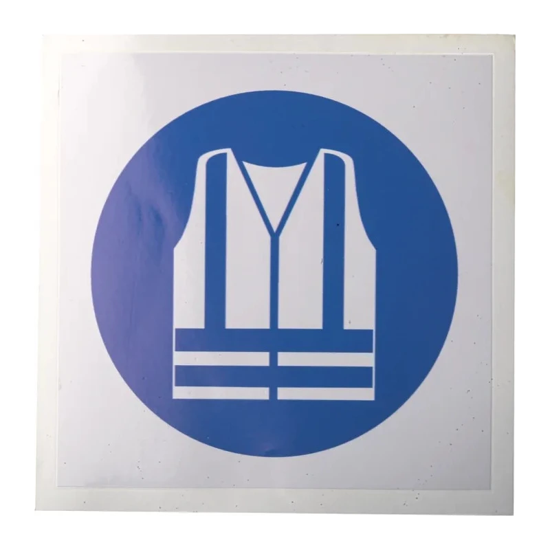 RS PRO Vinyl Mandatory Sign Wear High Visibility Clothing 100mm x 100mm 813-4495