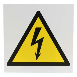 RS PRO Electrical Hazard Warning Sign Plastic ISO 7010 Standard 200mm x 200mm 813-4530