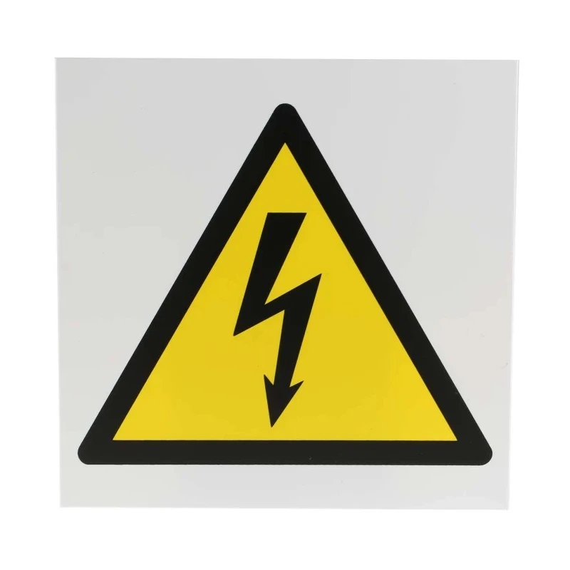 RS PRO Electrical Hazard Warning Sign Plastic ISO 7010 Standard 200mm x 200mm 813-4530
